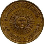 Argentina 5 Centavos Radiant Sunface 1992 KM# 109 REPUBLICA ARGENTINA EN UNION Y LIBERTAD coin obverse Argentina 5 Centavos Radiant Sunface 1992 KM# 109 REPUBLICA ARGENTINA EN UNION Y LIBERTAD coin obverse