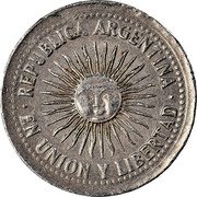 Argentina 5 Centavos Radiant Sunface 1994 KM# 109a.1 EN UNION Y LIBERTAD REPUBLICA ARGENTINA coin obverse Argentina 5 Centavos Radiant Sunface 1994 KM# 109a.1 EN UNION Y LIBERTAD REPUBLICA ARGENTINA coin obverse