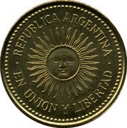 Argentina 5 Centavos Radiant Sunface 2007 KM# 109b REPUBLICA ARGENTINA EN UNION Y LIBERTAD coin obverse Argentina 5 Centavos Radiant Sunface 2007 KM# 109b REPUBLICA ARGENTINA EN UNION Y LIBERTAD coin obverse