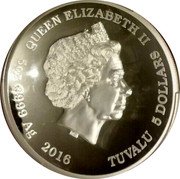 Tuvalu 5 Dollars Anniversary of Pearl Harbor 2016 QUEEN ELIZABETH II IRB 5 OZ 9999 AG 2016 TUVALU 5 DOLLARS coin obverse Tuvalu 5 Dollars Anniversary of Pearl Harbor 2016 QUEEN ELIZABETH II IRB 5 OZ 9999 AG 2016 TUVALU 5 DOLLARS coin obverse
