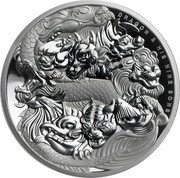 Tuvalu 5 Dollars (Dragon King with his sons) DRAGON HIS NINE SONS IJ coin reverse Tuvalu 5 Dollars (Dragon King with his sons) DRAGON HIS NINE SONS IJ coin reverse