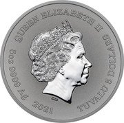 Tuvalu 5 Dollars (The Red Flag Fleet Ching) QUEEN ELIZABETH II IRB 5 OZ 9999 AG 2021 TUVALU 5 DOLLARS coin obverse Tuvalu 5 Dollars (The Red Flag Fleet Ching) QUEEN ELIZABETH II IRB 5 OZ 9999 AG 2021 TUVALU 5 DOLLARS coin obverse