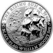Tuvalu 5 Dollars (The Rising Sun) THE RISING SUN P BLACK FLAG: WILLIAM MOODY 5 OZ .9999 AG coin reverse Tuvalu 5 Dollars (The Rising Sun) THE RISING SUN P BLACK FLAG: WILLIAM MOODY 5 OZ .9999 AG coin reverse