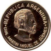 Argentina 5 Pesos General Martin Miguel de Guemes 2000 Proof KM# 148 REPÚBLICA ARGENTINA GRAL MARTÍN MIGUEL DE GÜEMES coin obverse Argentina 5 Pesos General Martin Miguel de Guemes 2000 Proof KM# 148 REPÚBLICA ARGENTINA GRAL MARTÍN MIGUEL DE GÜEMES coin obverse
