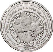 Argentina 5 Pesos FIFA Brazil 2013 Proof KM# 180 COPA MUNDIAL DE LA FIFA BRASIL 2014 TM 1930 1934 1938 1950 1954 1958 1962 1966 1970 1974 1978 1982 1986 1990 1994 1998 2002 2006 2010 2014 5 PESOS coin reverse Argentina 5 Pesos FIFA Brazil 2013 Proof KM# 180 COPA MUNDIAL DE LA FIFA BRASIL 2014 TM 1930 1934 1938 1950 1954 1958 1962 1966 1970 1974 1978 1982 1986 1990 1994 1998 2002 2006 2010 2014 5 PESOS coin reverse