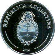 Argentina 5 Pesos Payador 2014 Proof KM# 181 REPÚBLICA ARGENTINA 2014 coin obverse Argentina 5 Pesos Payador 2014 Proof KM# 181 REPÚBLICA ARGENTINA 2014 coin obverse