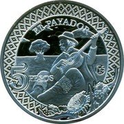 Argentina 5 Pesos Payador 2014 Proof KM# 181 EL PAYADOR 5 PESOS coin reverse Argentina 5 Pesos Payador 2014 Proof KM# 181 EL PAYADOR 5 PESOS coin reverse
