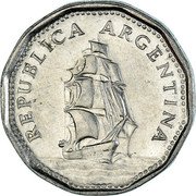 Argentina 5 Pesos Fragata Sarmiento 1964 KM# 59 REPUBLICA ARGENTINA coin obverse Argentina 5 Pesos Fragata Sarmiento 1964 KM# 59 REPUBLICA ARGENTINA coin obverse