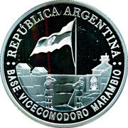 Argentina 5 Pesos (International Polar Year) KM# A154 REPÚBLICA ARGENTINA BASE VICECOMODORO MARAMBIO coin obverse Argentina 5 Pesos (International Polar Year) KM# A154 REPÚBLICA ARGENTINA BASE VICECOMODORO MARAMBIO coin obverse