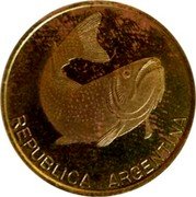 Argentina 5 Pesos (Pattern Fish) REPUBLICA ARGENTINA coin obverse Argentina 5 Pesos (Pattern Fish) REPUBLICA ARGENTINA coin obverse