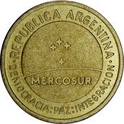 Argentina 50 Centavos Mercosur 1998 KM# 124 REPUBLICA ARGENTINA MERCOSUR DEMOCRACIA PAZ INTEGRACION coin obverse Argentina 50 Centavos Mercosur 1998 KM# 124 REPUBLICA ARGENTINA MERCOSUR DEMOCRACIA PAZ INTEGRACION coin obverse