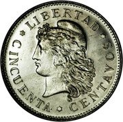 Argentina 50 Centavos Pattern Liberty Left 1940 KM# Pn53 CINCUENTA CENTAVOS LIBERTAD coin reverse Argentina 50 Centavos Pattern Liberty Left 1940 KM# Pn53 CINCUENTA CENTAVOS LIBERTAD coin reverse