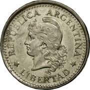Argentina 50 Centavos Capped Liberty Head 1959 KM# 56 REPUBLICA ARGENTINA LIBERTAD coin obverse Argentina 50 Centavos Capped Liberty Head 1959 KM# 56 REPUBLICA ARGENTINA LIBERTAD coin obverse