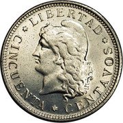Argentina 50 Centavos Liberty Left Pattern 1936  KM# Pn46 LIBERTAD CINCUENTA CENTAVOS coin reverse Argentina 50 Centavos Liberty Left Pattern 1936  KM# Pn46 LIBERTAD CINCUENTA CENTAVOS coin reverse