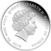 Tuvalu 50 Cents (Border Collie) QUEEN ELIZABETH II IRB 1/2 OZ 9999 AG 2018 TUVALU 50 CENTS coin obverse Tuvalu 50 Cents (Border Collie) QUEEN ELIZABETH II IRB 1/2 OZ 9999 AG 2018 TUVALU 50 CENTS coin obverse