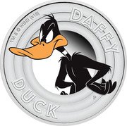 Tuvalu 50 Cents Daffy Duck 2018 P Proof TM & © 2018 WBEI (S18) DAFFY P DUCK coin reverse Tuvalu 50 Cents Daffy Duck 2018 P Proof TM & © 2018 WBEI (S18) DAFFY P DUCK coin reverse