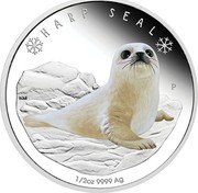 Tuvalu 50 Cents Harp Seal 2017 P KM# 293 HARP SEAL P NM 1/2 OZ 9999 AG coin reverse