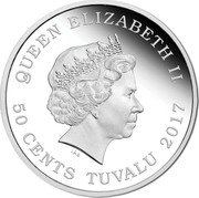 Tuvalu 50 Cents (Horses) QUEEN ELIZABETH II IRB 50 CENTS TUVALU 2017 coin obverse Tuvalu 50 Cents (Horses) QUEEN ELIZABETH II IRB 50 CENTS TUVALU 2017 coin obverse