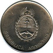 Argentina 500 Australes Coat of Arms 1990 KM# 104 REPUBLICA ARGENTINA coin obverse Argentina 500 Australes Coat of Arms 1990 KM# 104 REPUBLICA ARGENTINA coin obverse