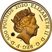 UK 500 Pounds The Band Queen Trial 2020  Proof ELIZABETH II D G REG F D 500 POUNDS 2020 A J 999 W ROYAL MINT TRIAL J.C coin obverse UK 500 Pounds The Band Queen Trial 2020  Proof ELIZABETH II D G REG F D 500 POUNDS 2020 A J 999 W ROYAL MINT TRIAL J.C coin obverse