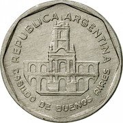 Argentina Austral Buenos Aires City Hall 1989 KM# 100 REPUBLICA ARGENTINA CABILDO DE BUENOS AIRES coin obverse Argentina Austral Buenos Aires City Hall 1989 KM# 100 REPUBLICA ARGENTINA CABILDO DE BUENOS AIRES coin obverse