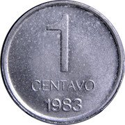Argentina Centavo Capped Liberty 1983 KM# 87 1 CENTAVO 1983 coin reverse Argentina Centavo Capped Liberty 1983 KM# 87 1 CENTAVO 1983 coin reverse