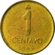 Argentina Centavo Common Rhea 1987 KM# 96.2 ₳ 1 CENTAVO 1987 coin reverse Argentina Centavo Common Rhea 1987 KM# 96.2 ₳ 1 CENTAVO 1987 coin reverse