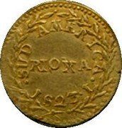 Argentina Escudo La Rioja Province 1823 KM# 7 1823 I RIOXA SUD AMERICA coin reverse Argentina Escudo La Rioja Province 1823 KM# 7 1823 I RIOXA SUD AMERICA coin reverse