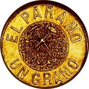Argentina Gramo Popper 1889 KM# Tn5 EL PARAMO UN GRAMO AU 364 AG 132 coin reverse