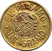Argentina Gramo Popper 1889 KM# Tn3 EL PARAMO AU 864 AG 132 UN GRAMO coin reverse