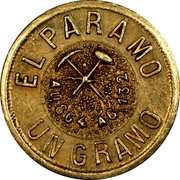 Argentina Gramo Popper 1889 KM# Tn1 EL PARAMO UN GRAMO AU 864 AG 132 coin reverse