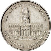 Argentina Peso Capitol Building 1984 KM# 91 CONGRESO NACIONAL REPUBLICA ARGENTINA coin obverse Argentina Peso Capitol Building 1984 KM# 91 CONGRESO NACIONAL REPUBLICA ARGENTINA coin obverse