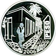 Argentina Peso Jorge Luis Borges 2006 A KM# 155 1 PESO 2006 coin reverse Argentina Peso Jorge Luis Borges 2006 A KM# 155 1 PESO 2006 coin reverse