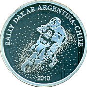 Argentina Peso Dakar Rally from Argentina to Chile 2010 Proof KM# 171 RALLY DAKAR ARGENTINA-CHILE 2010 coin reverse Argentina Peso Dakar Rally from Argentina to Chile 2010 Proof KM# 171 RALLY DAKAR ARGENTINA-CHILE 2010 coin reverse
