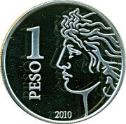Argentina Peso 75th Anniversary of Central Bank 2010 Proof KM# 174 1 PESO 2010 coin reverse Argentina Peso 75th Anniversary of Central Bank 2010 Proof KM# 174 1 PESO 2010 coin reverse