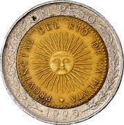 Argentina Peso Province Rio de la Plata 1995 C KM# 112.2 UN PESO PROVINCIAS DEL RIO DE LA PLATA 1995 coin reverse Argentina Peso Province Rio de la Plata 1995 C KM# 112.2 UN PESO PROVINCIAS DEL RIO DE LA PLATA 1995 coin reverse