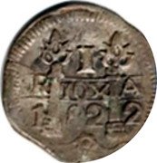 Argentina Real Coat of Arms La Rioja 1822 KM# 4 I RIOXA 1 82 2 coin obverse Argentina Real Coat of Arms La Rioja 1822 KM# 4 I RIOXA 1 82 2 coin obverse