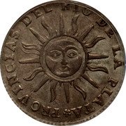 Argentina Real Radiant Sunface Rio de la Plata 1824 RA DS Medal rotation KM# 17 PROVINCIAS DEL RIO DE LA PLATA coin obverse Argentina Real Radiant Sunface Rio de la Plata 1824 RA DS Medal rotation KM# 17 PROVINCIAS DEL RIO DE LA PLATA coin obverse