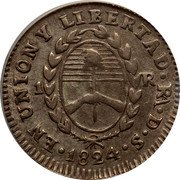 Argentina Real Radiant Sunface Rio de la Plata 1824 RA DS Medal rotation KM# 17 EN UNION Y LIBERTAD RA D S 1 R 1824 coin reverse Argentina Real Radiant Sunface Rio de la Plata 1824 RA DS Medal rotation KM# 17 EN UNION Y LIBERTAD RA D S 1 R 1824 coin reverse