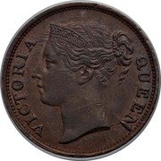 Malaysia Half Cent Victoria Straits Settlements 1862 KM# 5 VICTORIA QUEEN coin obverse Malaysia Half Cent Victoria Straits Settlements 1862 KM# 5 VICTORIA QUEEN coin obverse