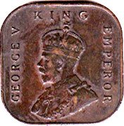 Malaysia 1/2 Cent George V 1932 KM# 37 GEORGE V KING EMPEROR coin obverse Malaysia 1/2 Cent George V 1932 KM# 37 GEORGE V KING EMPEROR coin obverse