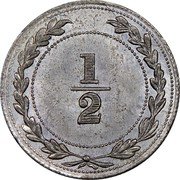 Malaysia 1/2 Cent Zainal Abidin III Malay Peninsula AH1325 KM# 18 1/2 coin reverse Malaysia 1/2 Cent Zainal Abidin III Malay Peninsula AH1325 KM# 18 1/2 coin reverse