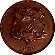 Malaysia 1/2 Cent Victoria Br. North Borneo 1885 H KM# 1 H 1886 coin reverse Malaysia 1/2 Cent Victoria Br. North Borneo 1885 H KM# 1 H 1886 coin reverse