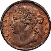 Malaysia 1/4 Cent Victoria Straits Settlements 1872 H KM# 7 VICTORIA QUEEN coin obverse Malaysia 1/4 Cent Victoria Straits Settlements 1872 H KM# 7 VICTORIA QUEEN coin obverse