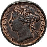 Malaysia 1/4 Cent Victoria Straits Settlements 1884 KM# 7a VICTORIA QUEEN coin obverse Malaysia 1/4 Cent Victoria Straits Settlements 1884 KM# 7a VICTORIA QUEEN coin obverse