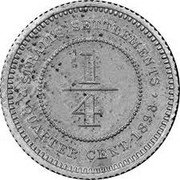 Malaysia 1/4 Cent Victoria Straits Settlements 1898 KM# 14 STRAITS SETTLEMENTS 1/4 QUARTER CENT 1898 coin reverse Malaysia 1/4 Cent Victoria Straits Settlements 1898 KM# 14 STRAITS SETTLEMENTS 1/4 QUARTER CENT 1898 coin reverse