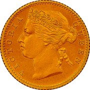 Malaysia 1/4 Cent Victoria Trial Strike 1891  KM#Pn6 KM# Pn6 VICTORIA QUEEN coin obverse