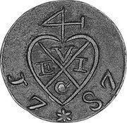 Malaysia 1/4 Dollar Malay Peninsula 1787 rosette KM# 6.1 1787 coin obverse Malaysia 1/4 Dollar Malay Peninsula 1787 rosette KM# 6.1 1787 coin obverse