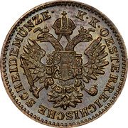Austria 1/4 Kreuzer KM# Pn40 Austro-Hungarian Empire Uniform Coinage K K OESTERREICHISCHE SCHEIDEMUNZE coin obverse Austria 1/4 Kreuzer KM# Pn40 Austro-Hungarian Empire Uniform Coinage K K OESTERREICHISCHE SCHEIDEMUNZE coin obverse