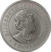 Australia 1 Dollar Australian Brumby Feral Horse 2022 ELIZABETH II AUSTRALIA JC 1 DOLLAR coin obverse Australia 1 Dollar Australian Brumby Feral Horse 2022 ELIZABETH II AUSTRALIA JC 1 DOLLAR coin obverse
